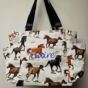 NEW Embroidered Horse Grooming Tote/Caddy Bag - Claire